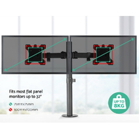 Artiss Monitor Arm Dual Desk Mount Screen Bracket Holder thumbnail