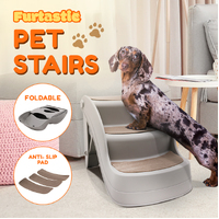 Furtastic 38cm Foldable Pet Stairs Ramp - Grey thumbnail