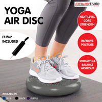Powertrain Yoga Stability Disc Home Gym Pilates Balance Trainer - Grey thumbnail