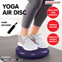 Powertrain Yoga Stability Disc w/ Pump Home Gym Pilate Balance Trainer - Purple thumbnail