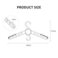 50X Plus Hanger Multiple Clothes Rack Organizer Foldable 10 Holes WHITE thumbnail