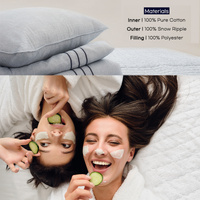 Saesom Flua Snow Comforter Set Double Cool Quilt Bedspread WHITE thumbnail