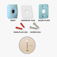 Door Stopper Wall Mount Door Stop Adhesive Catch Hole Advanced PINK thumbnail