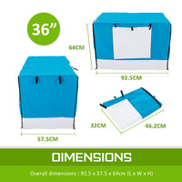 Cage Cover Enclosure for Wire Dog Cage Crate 36in BLUE thumbnail