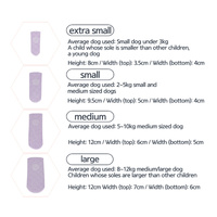 28pc X Dog Shoes Waterproof Disposable Boots Anti-Slip Pet Socks M BLUE thumbnail