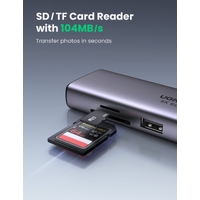 UGREEN 60515 USB-C to HDMI/Ethernet Adapter with Card Reader thumbnail
