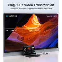 CHOETECH XCC-1042 Gen3.0 USB4.0 with 8K @ 60hz Video & Audio 240W USB-C to C Braided Cable 2M thumbnail