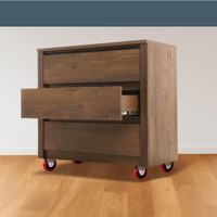 4x 4 inch Heavy Duty 2x Fixed + 2x Swivel Casters Load 520kg Lockable Castor Caster Wheels Swivel Casters with Brakes thumbnail