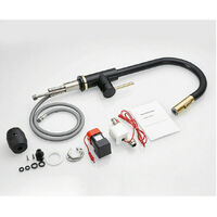 2023 Brushed Gold Spout Matte Black pull out with spray function kitchen mixer tap faucet thumbnail