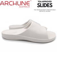 Archline Rebound Orthotic Slides Flip Flop Thongs Slip On Arch Support - White - Euro 46 thumbnail