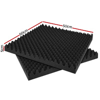 Alpha Acoustic Foam 20pcs 50x50x5cm Sound Absorption Proofing Panels Eggshell thumbnail