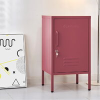 ArtissIn Bedside Table Metal Cabinet - MINI Pink thumbnail