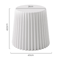 Artiss 2x Bar Stools Cupcake Plastic Foot Stool White thumbnail