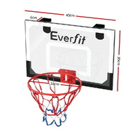 Everfit 23" Mini Basketball Hoop Backboard Door Wall Mounted Sports Kids Black thumbnail