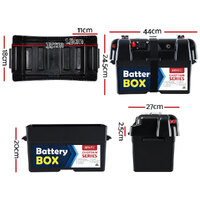Giantz AGM Battery Box 12v Large Deep Cycle Box Portable Solar Caravan Camping thumbnail