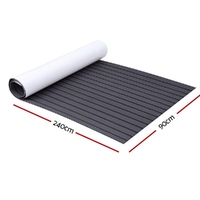 Seamanship EVA Foam Boat Flooring Mat Decking Sheet 240x90x0.6cm Dark Grey Decor thumbnail