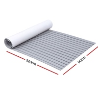 Seamanship EVA Foam Boat Flooring Mat Decking Sheet 240x90x0.6cm Light Grey thumbnail