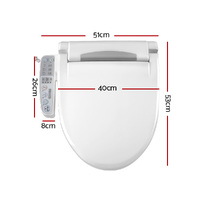Cefito Electric Bidet Toilet Seat Cover Auto Smart Water Wash Dry Panel Control thumbnail