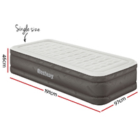 Bestway Air Mattress Single Inflatable Bed 46cm Airbed Grey thumbnail