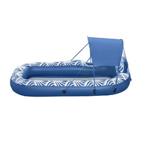 Bestway Inflatable Floating Float Lounger with Sunshade Canopy 1.98Mx1.12M Blue thumbnail