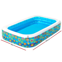 Bestway Kids Pool 305x183x56cm Inflatable Above Ground Swimming Pools 1161L thumbnail