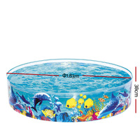 Bestway Kids Pool 183x38cm Round Above Ground Rigid Swimming Pools Undersea 946L thumbnail