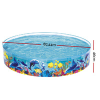 Bestway Kids Pool 244x46cm Round Above Ground Rigid Swimming Pools Undersea 2074L thumbnail