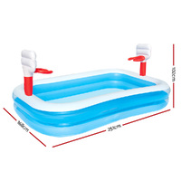 Bestway Kids Pool 251x168x102cm Inflatable Above Ground Swimming Play Pools 636L thumbnail