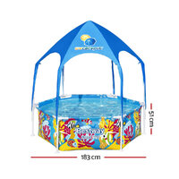 Bestway Kids Pool 183x51cm Steel Frame Swimming Play Pools Canopy 930L thumbnail