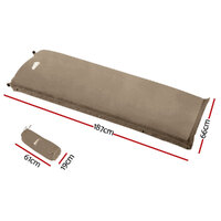 Weisshorn Self Inflating Mattress Camping Sleeping Mat Air Bed Single Coffee thumbnail