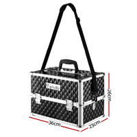 Embellir Portable Cosmetic Beauty Makeup Case - Diamond Black thumbnail