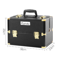 Embellir Portable Cosmetic Beauty Makeup Case - Black & Gold thumbnail
