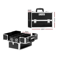Embellir Portable Cosmetic Beauty Makeup Case- Black thumbnail