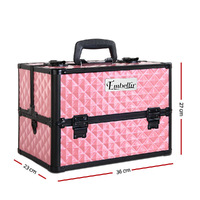 Embellir Portable Cosmetic Beauty Makeup Case - Diamond Pink thumbnail
