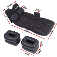 Weisshorn Car Mattress 176x80 Inflatable SUV Back Seat Camping Bed Charcoal thumbnail
