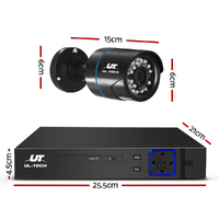 UL-tech CCTV Security System 4CH DVR 2 Cameras 1080p thumbnail