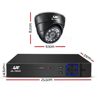 UL-tech CCTV Security System 4CH DVR 4 Cameras 2TB Hard Drive thumbnail