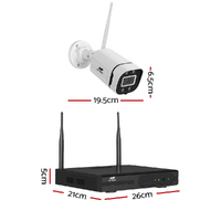UL-tech Wireless CCTV Security System 8CH NVR 3MP 4 Square Cameras 2TB thumbnail