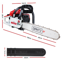 Giantz Chainsaw Petrol 52CC 20" Bar Commercial E-Start Pruning Chain Saw White,Giantz Chainsaw Petrol 52CC 20" Bar Commercial E-Start Pruning Chain Sa thumbnail