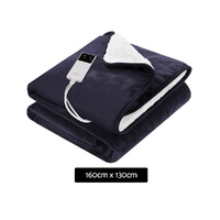 Giselle Electric Throw Rug Heated Blanket Fleece Charcoal thumbnail