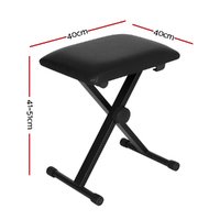 Alpha Piano Stool Adjustable Height Keyboard Seat Portable Bench Chair Black thumbnail