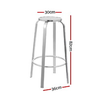 Gardeon 2x Outdoor Bar Stools Aluminum thumbnail