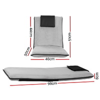 Artiss Floor Lounge Sofa Bed Couch Recliner Chair Folding Chair Cushion Grey thumbnail