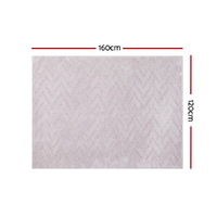 Artiss Rug 120x160cm Area Rug Washable Mat Large Carpet Microfiber Ripple thumbnail