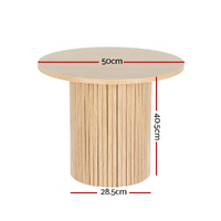 Artiss Coffee Table Round Fluted Base PIIA thumbnail