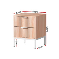Artiss Bedside Table Drawers Side End Table Storage Cabinet Nightstand Pine LURA thumbnail