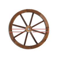 Gardeon Garden Decor Outdoor Ornament 2X Wooden Wagon Wheel thumbnail