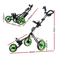 Everfit Golf Buggy Quick Folding Trolley Golf Cart 3 Wheels Height Adjustable thumbnail