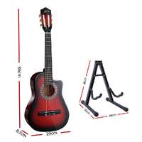 Alpha 34 Inch Classical Guitar Wooden Body Nylon String w/ Stand Beignner Red thumbnail