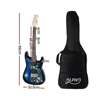 Alpha 41 Inch Electirc Guitar Humbucker Pickup Switch Full Size Skull Pattern thumbnail